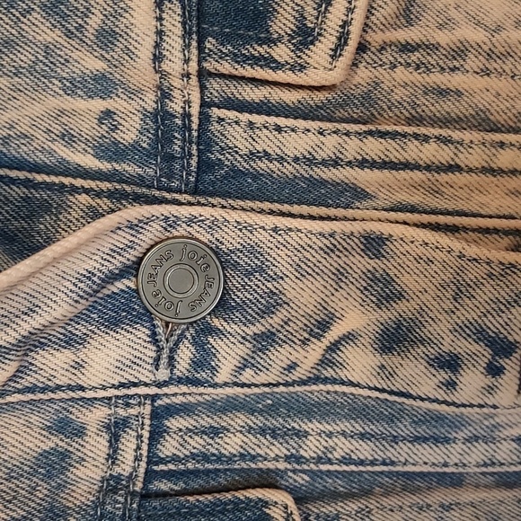 JOIE Button-Front Demarea Pink Stone Wash Denim Jacket - Picture 9 of 12